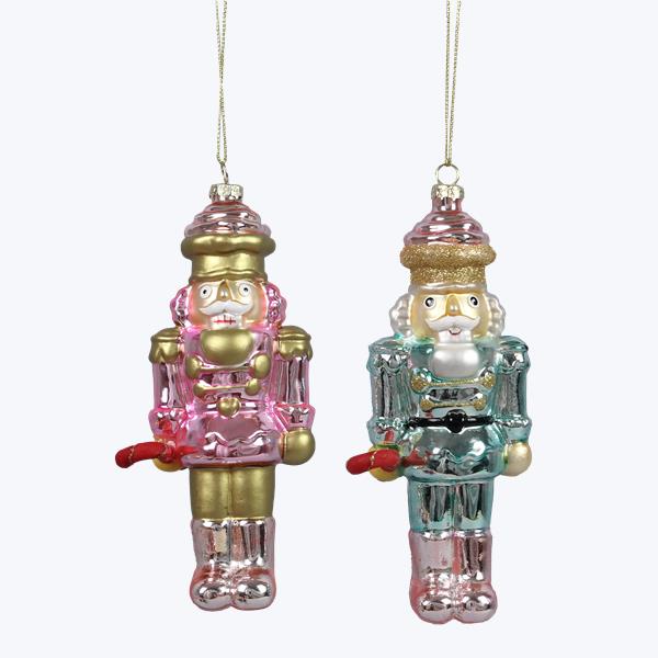 Glass Soldier Ornaments