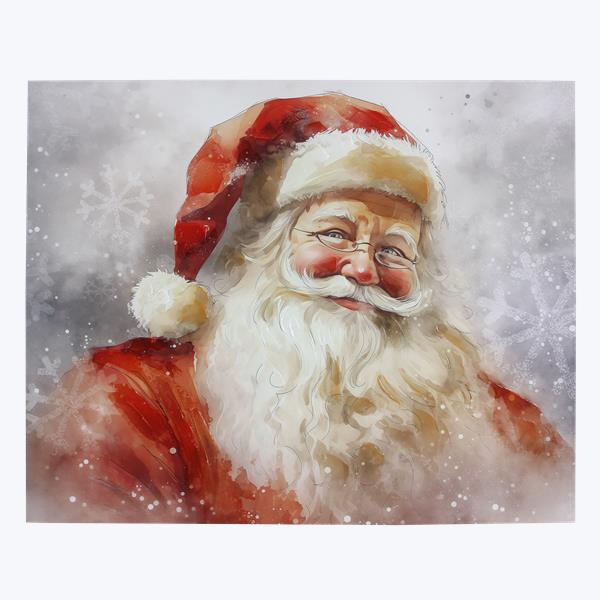 Jolly Santa Canvas Wall Art