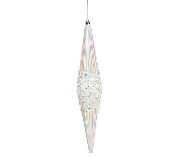 Plastic Pearlized Finial Ornaments