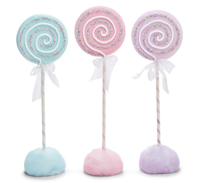Pastel Swirled Lollipop Decor