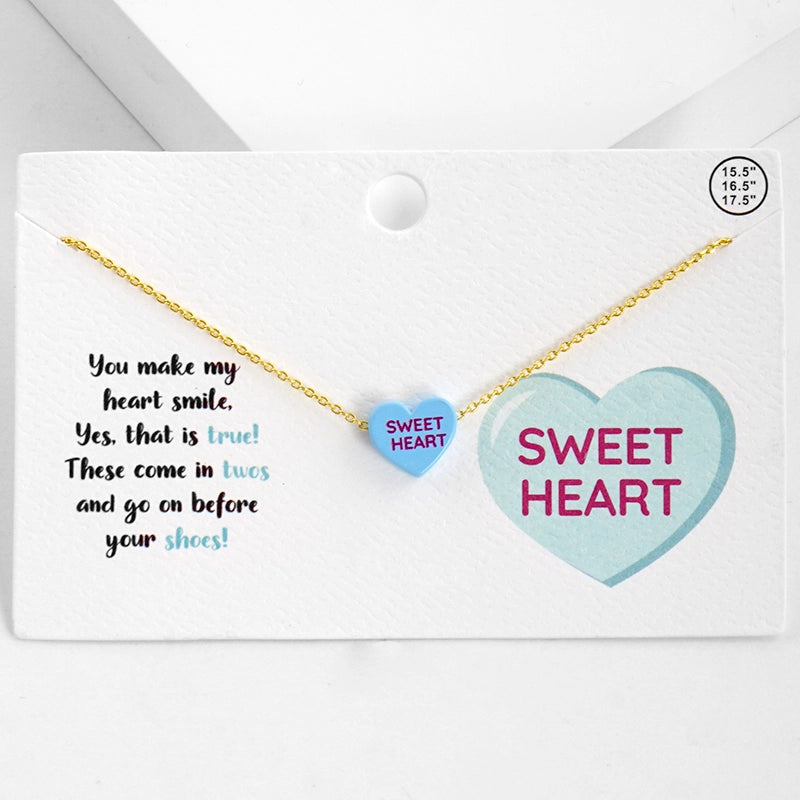 Gold Dipped Heart Candy Necklace