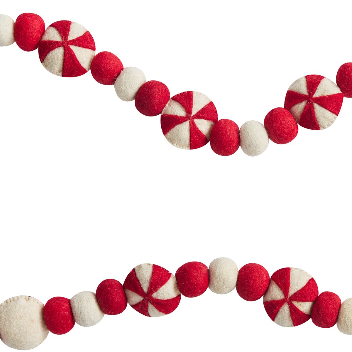Peppermint Wool Garland