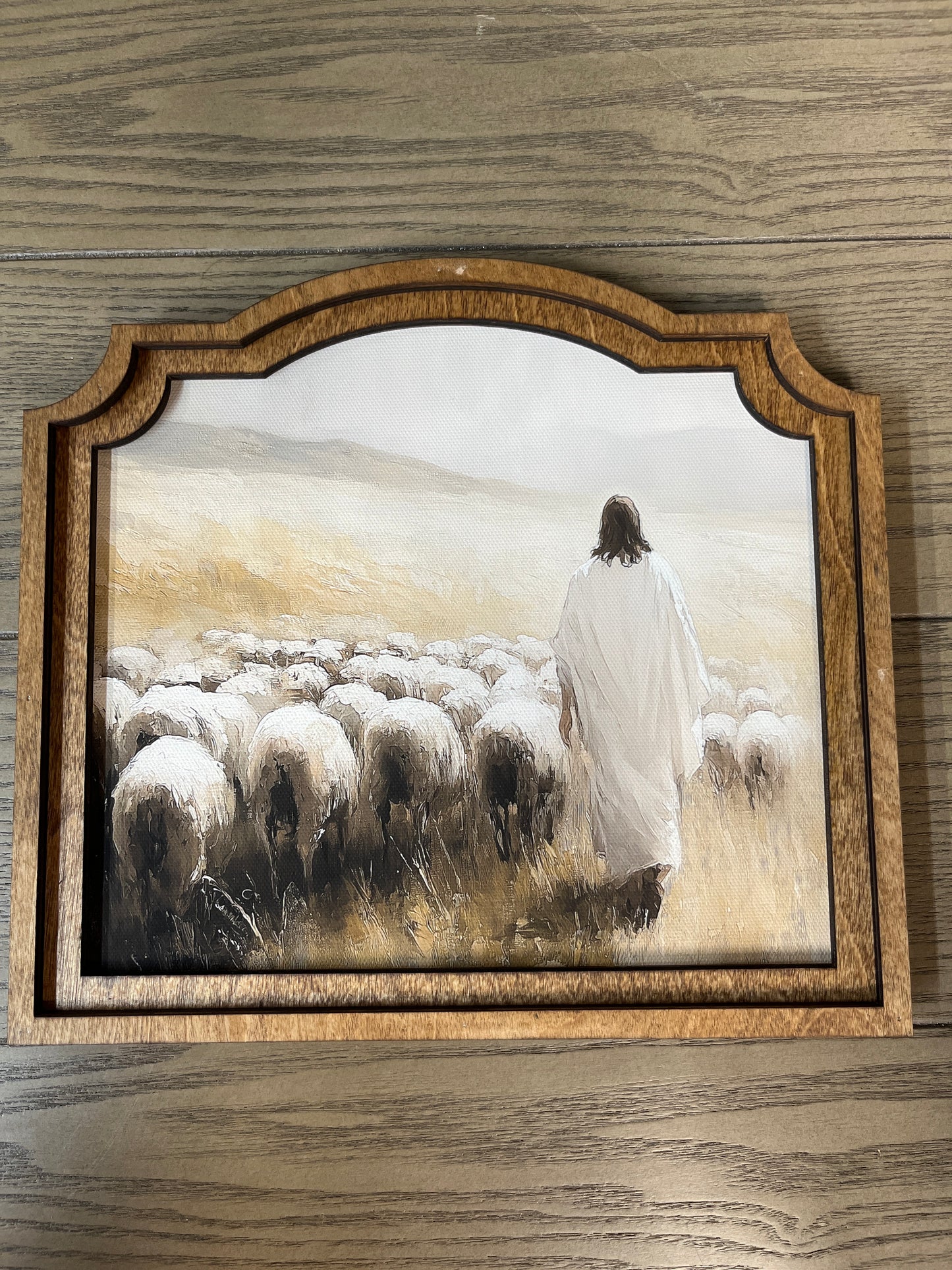 Provincial Jesus & Sheep Framed Art