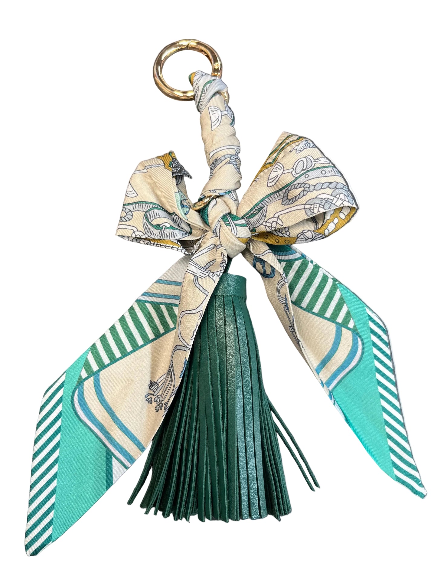 Scarf Braided Bag Charm With Tassel