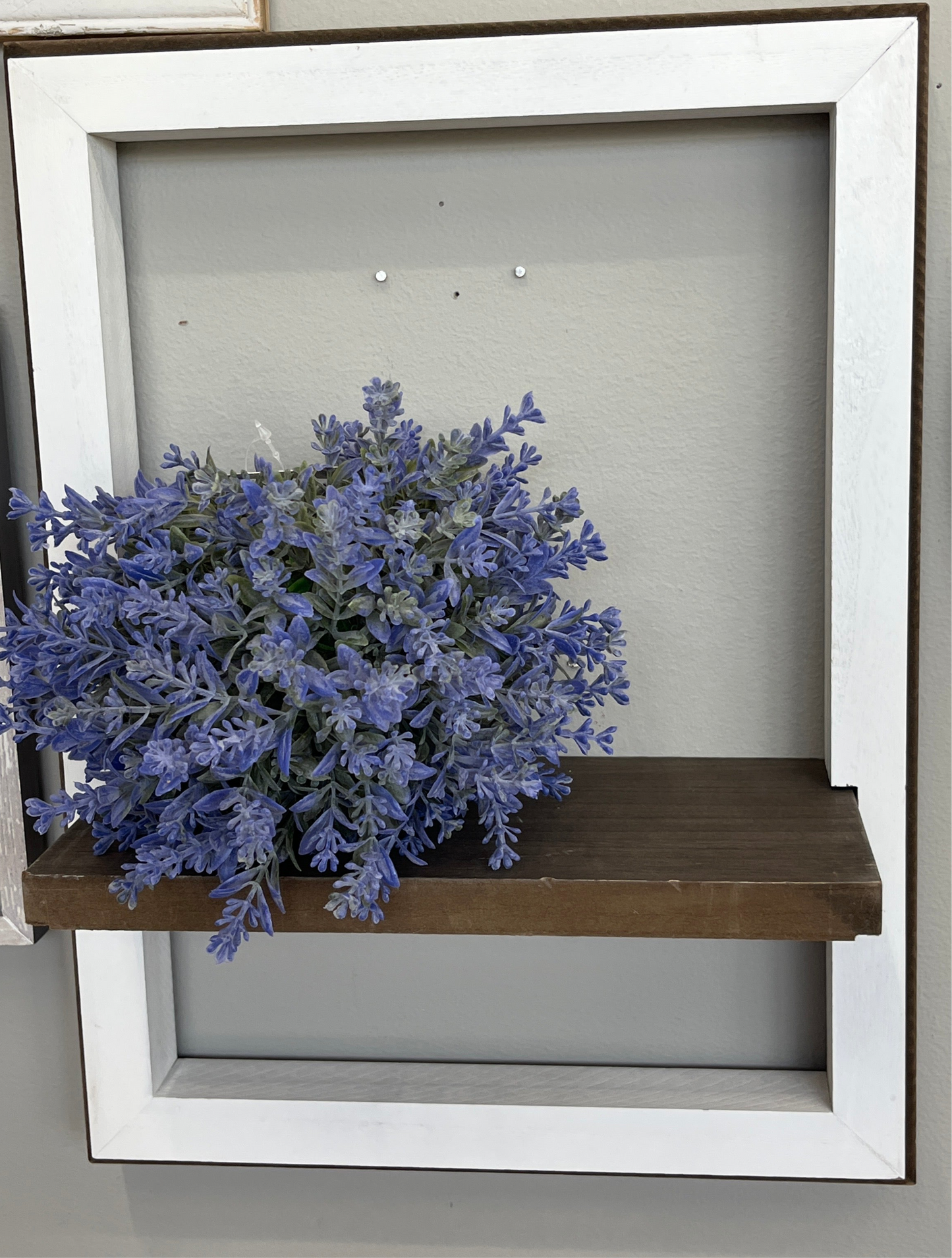 White Wood Frame With Shelf