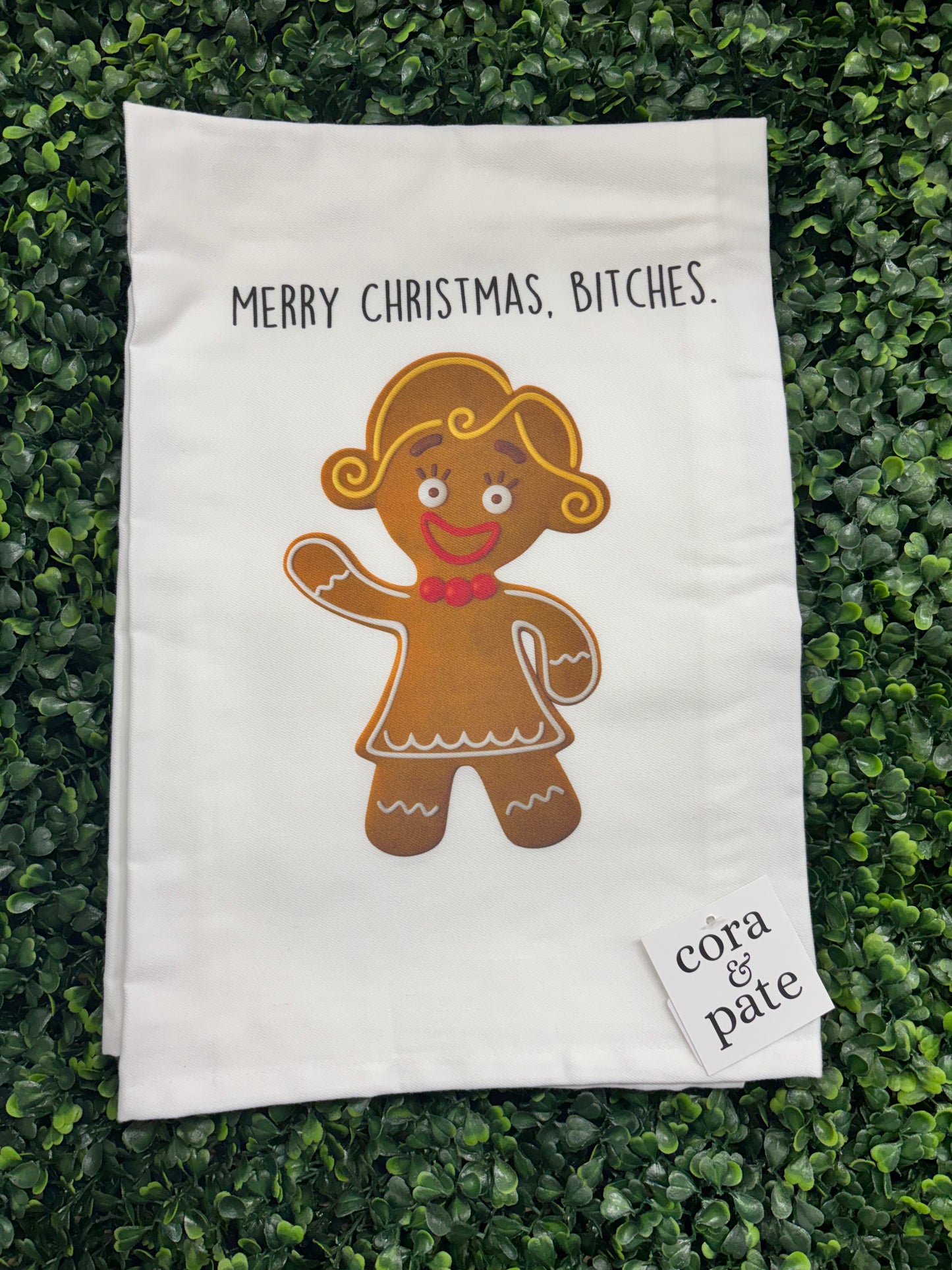 Merry Christmas B*tches Christmas Tea Towel