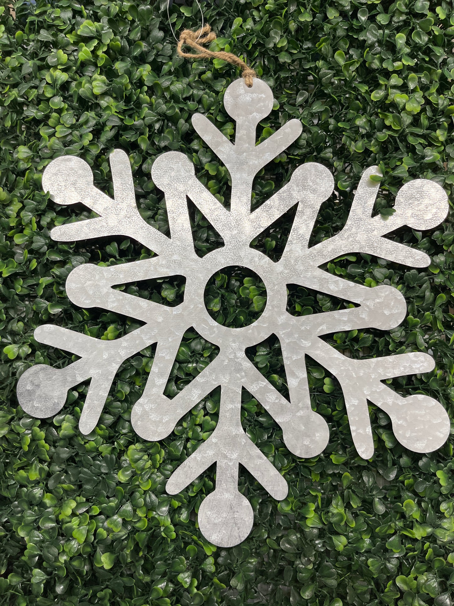 Large Tin Hanging Snowflake