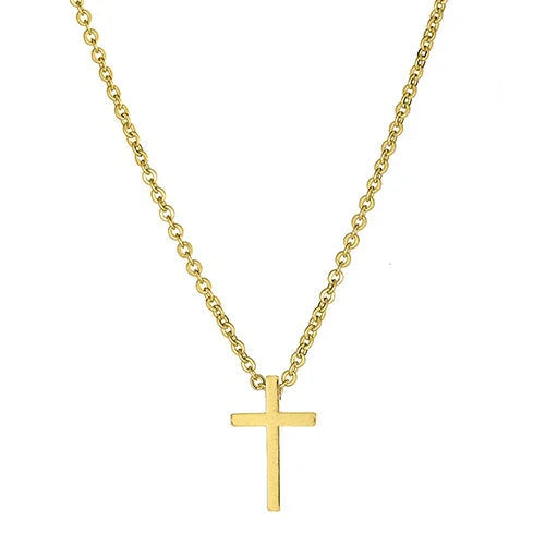 Maya J Yellow Gold Cross Necklace