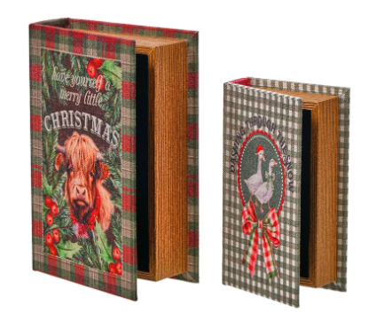Christmas Cow & Duck Book Decor