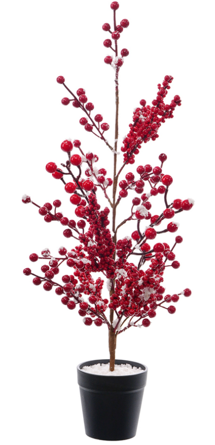 Red Frosted Berry Tree Decor