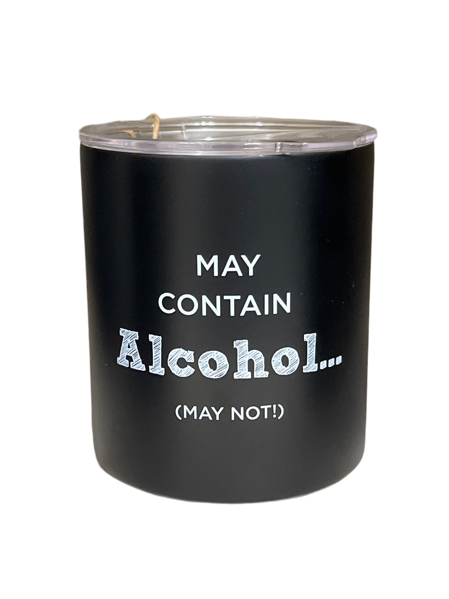 May Contain Alcohol Black Travel Cup