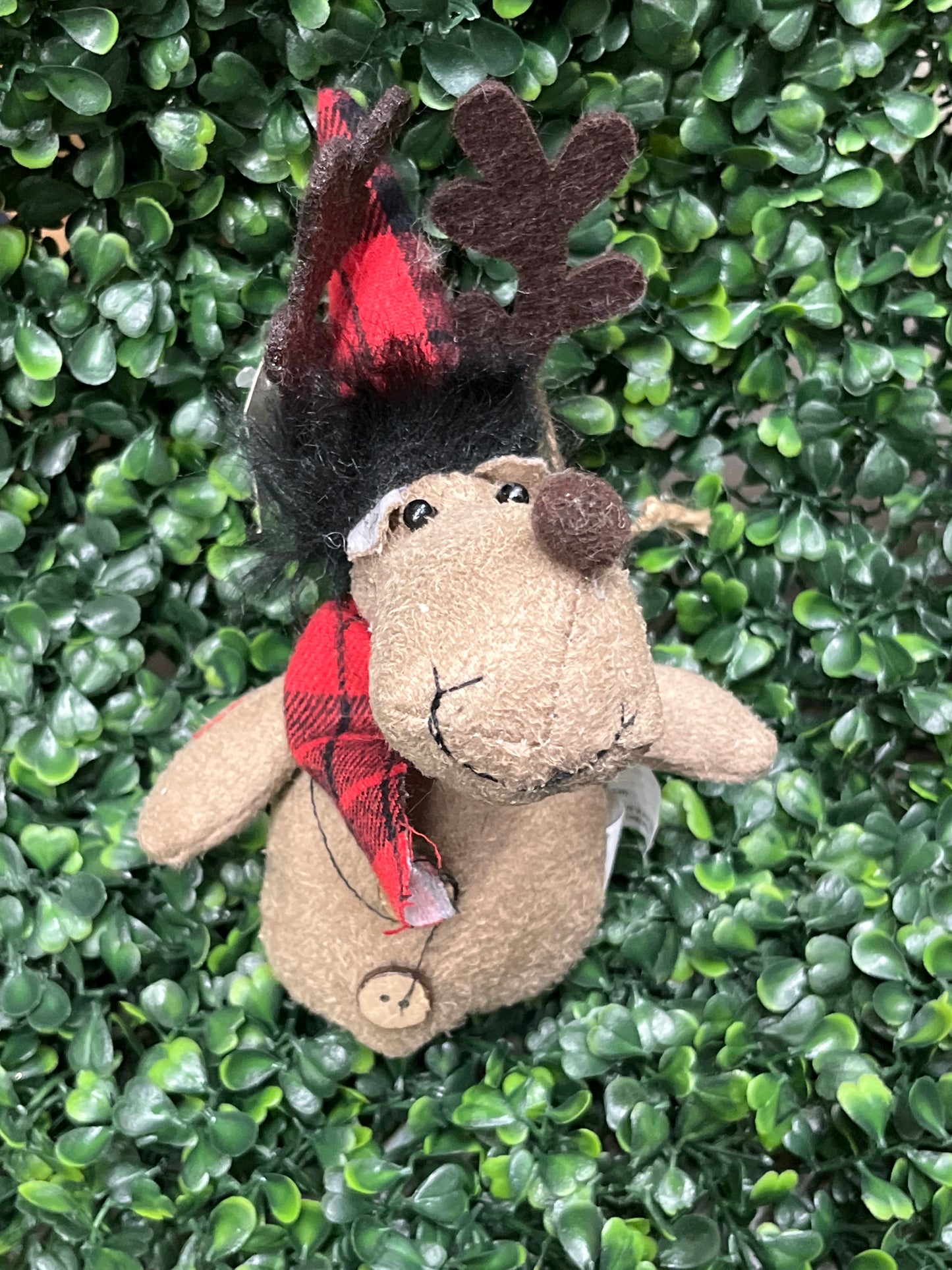 Plush Moose Ornament