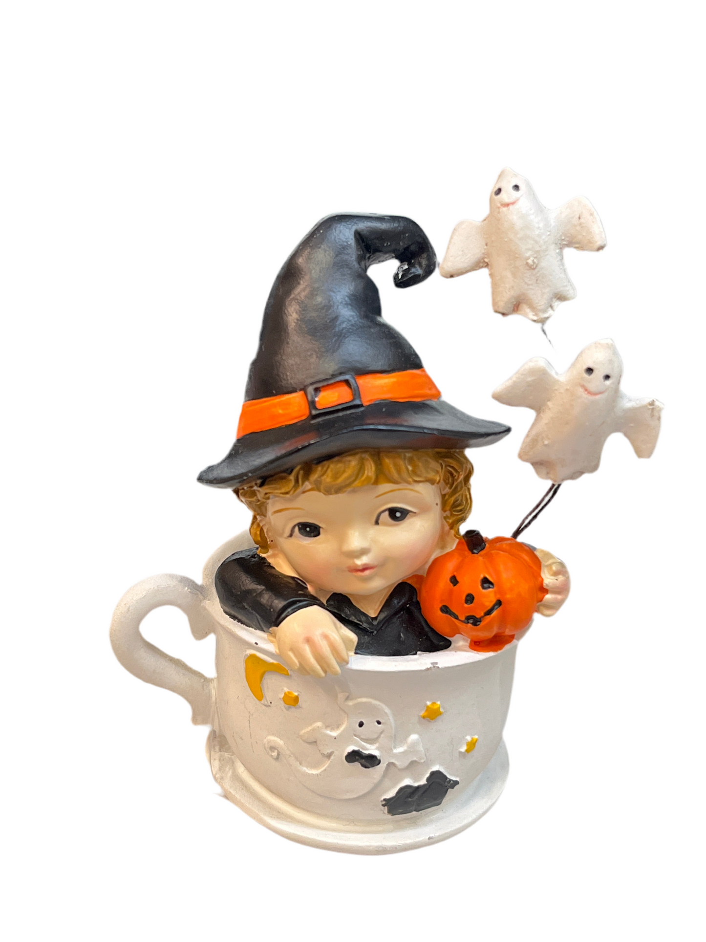 Resin Halloween Kids In Teacups