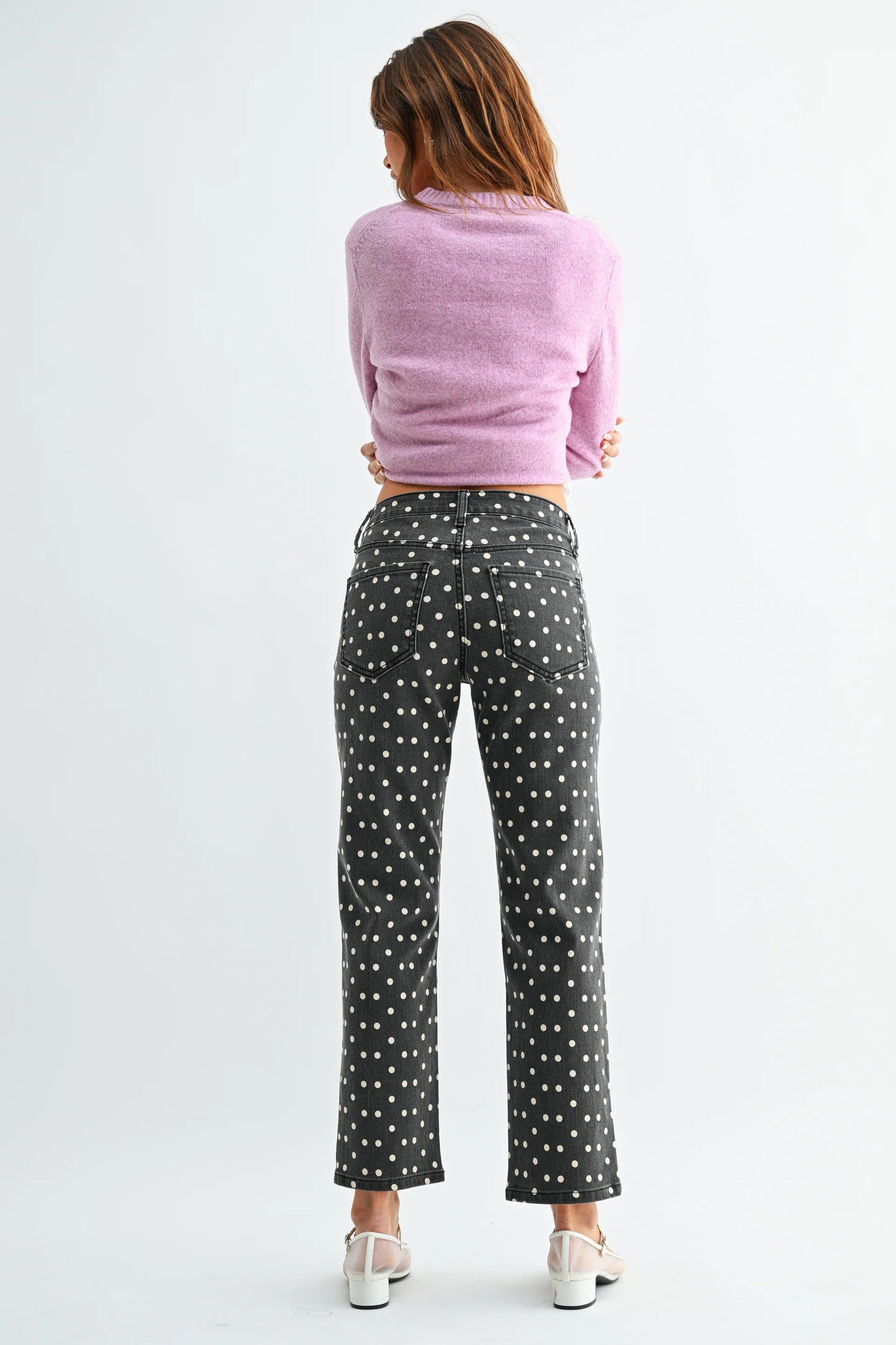 JBD Polka Dot Vintage Straight Jean