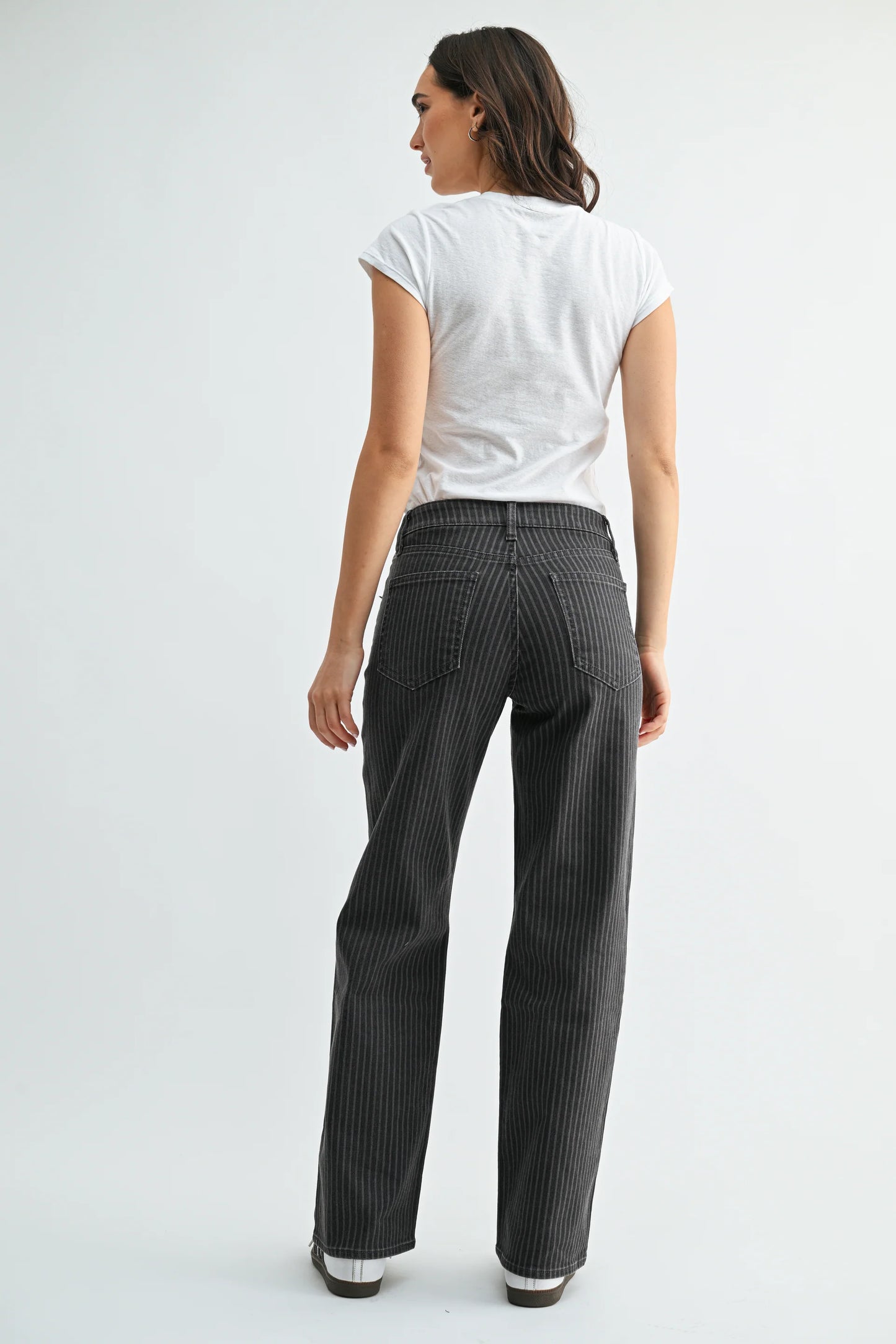 JBD Grey Stripe Full Length Straight