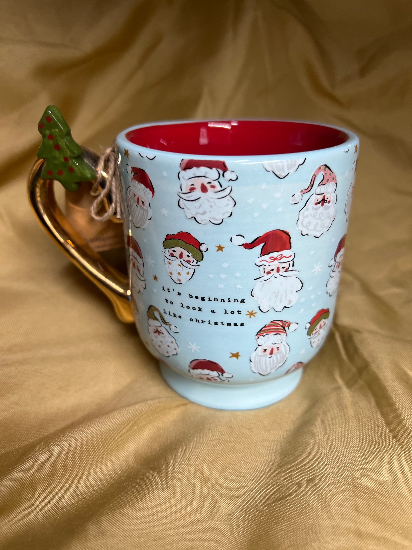Mud Pie Christmas Pedestal Mug