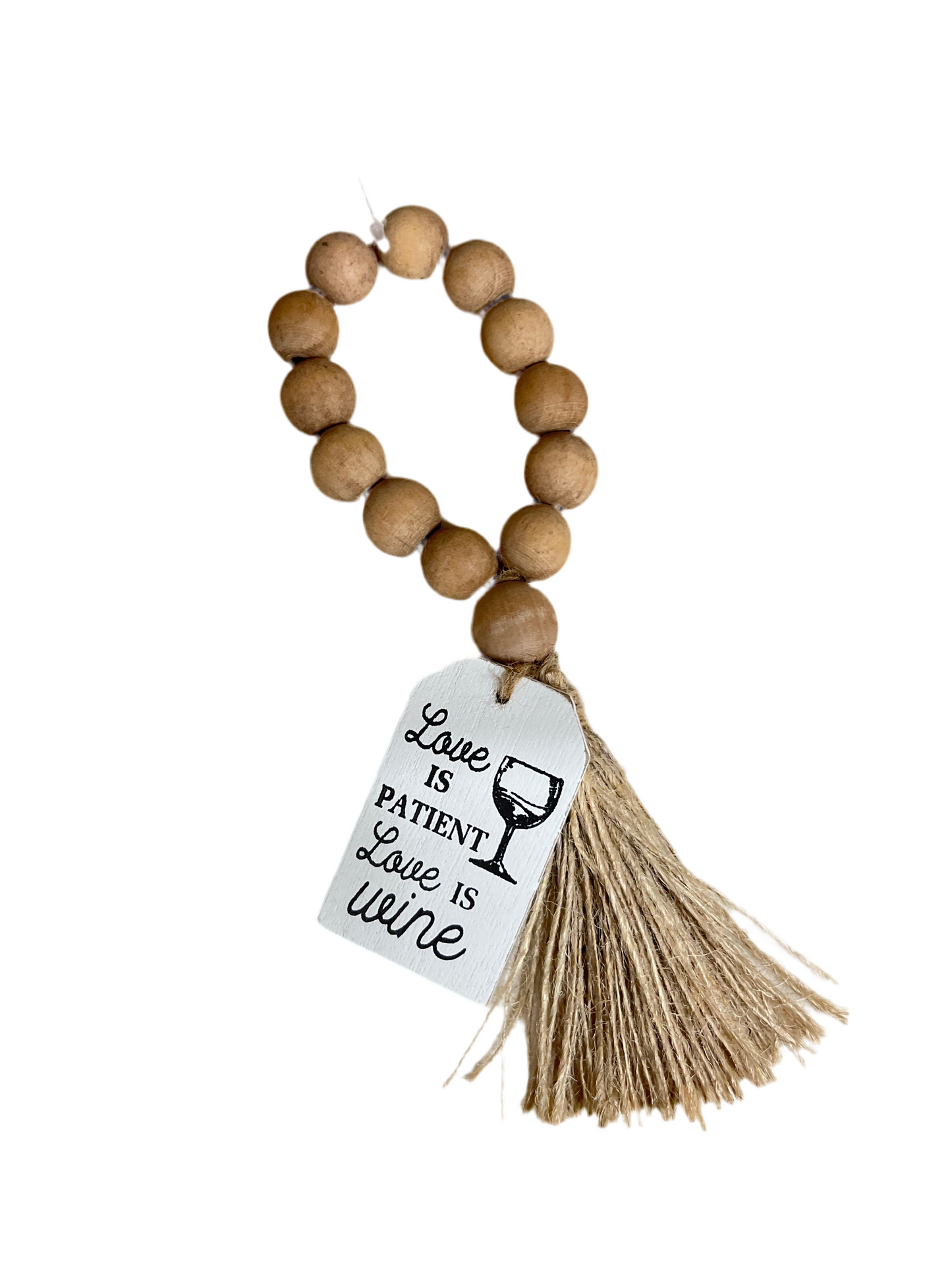 Wood Beads Wine Tags