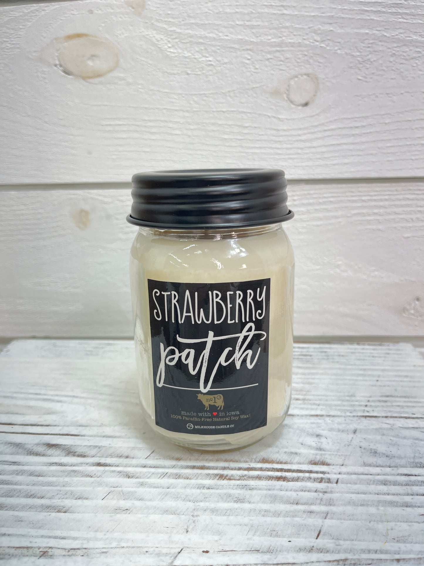 Milkhouse Candle Co- 13oz Mason Jar- Strawberry Patch