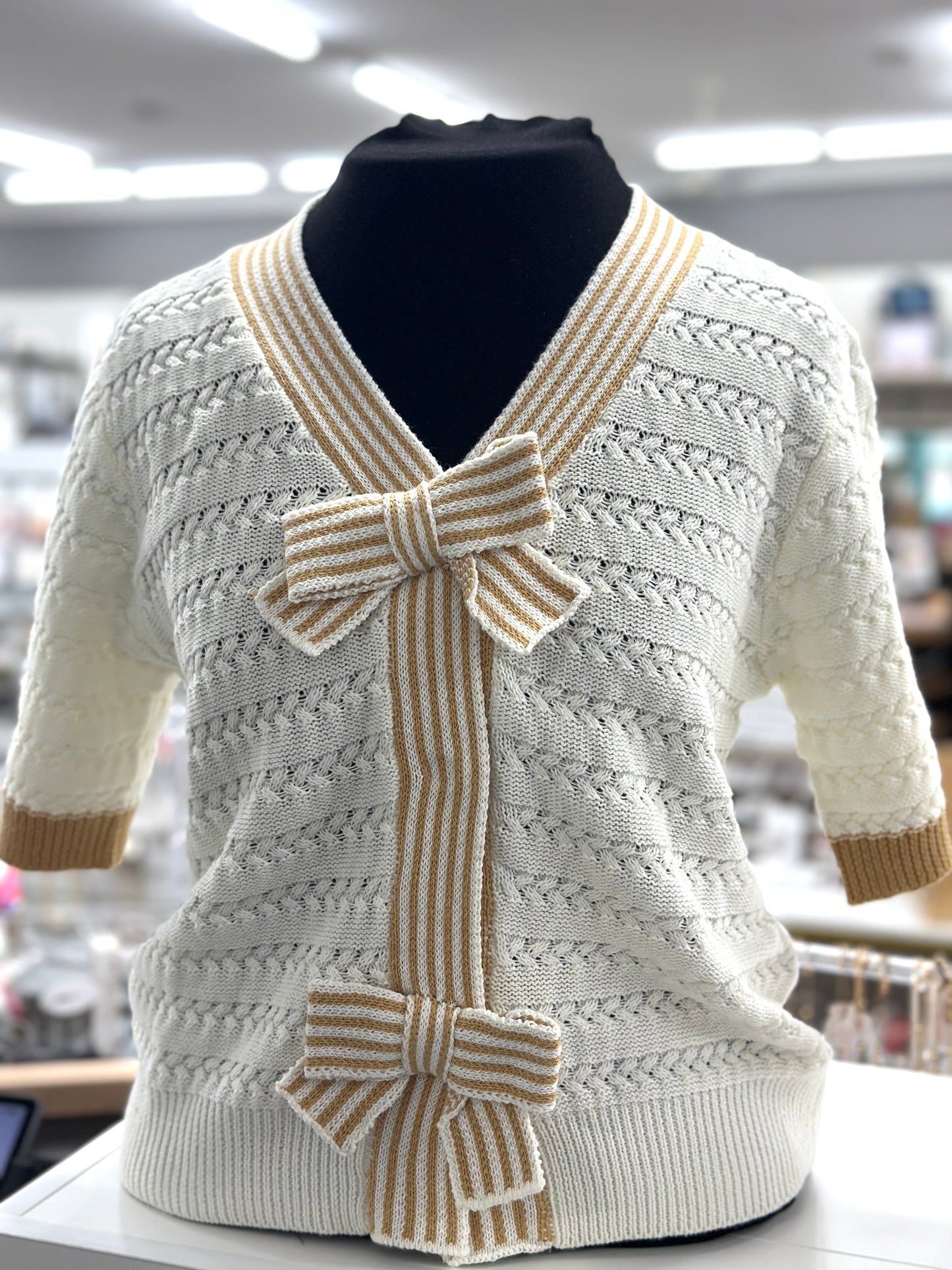 Crochet Bow Sweater