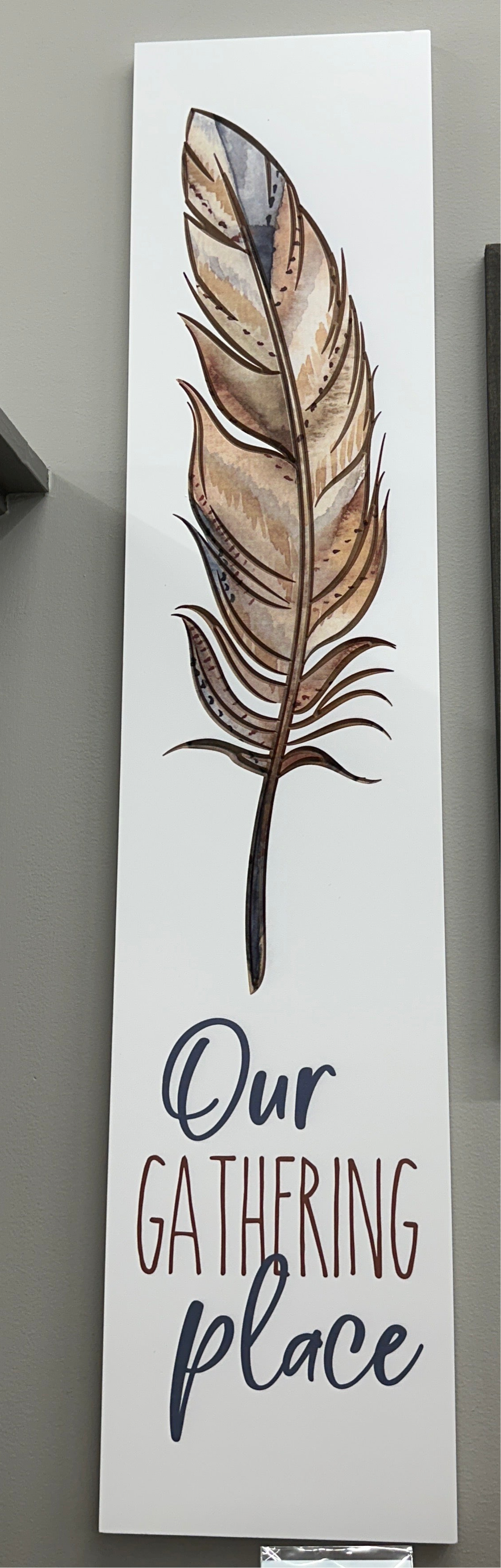 Our Gathering Place Carved Wall Sign