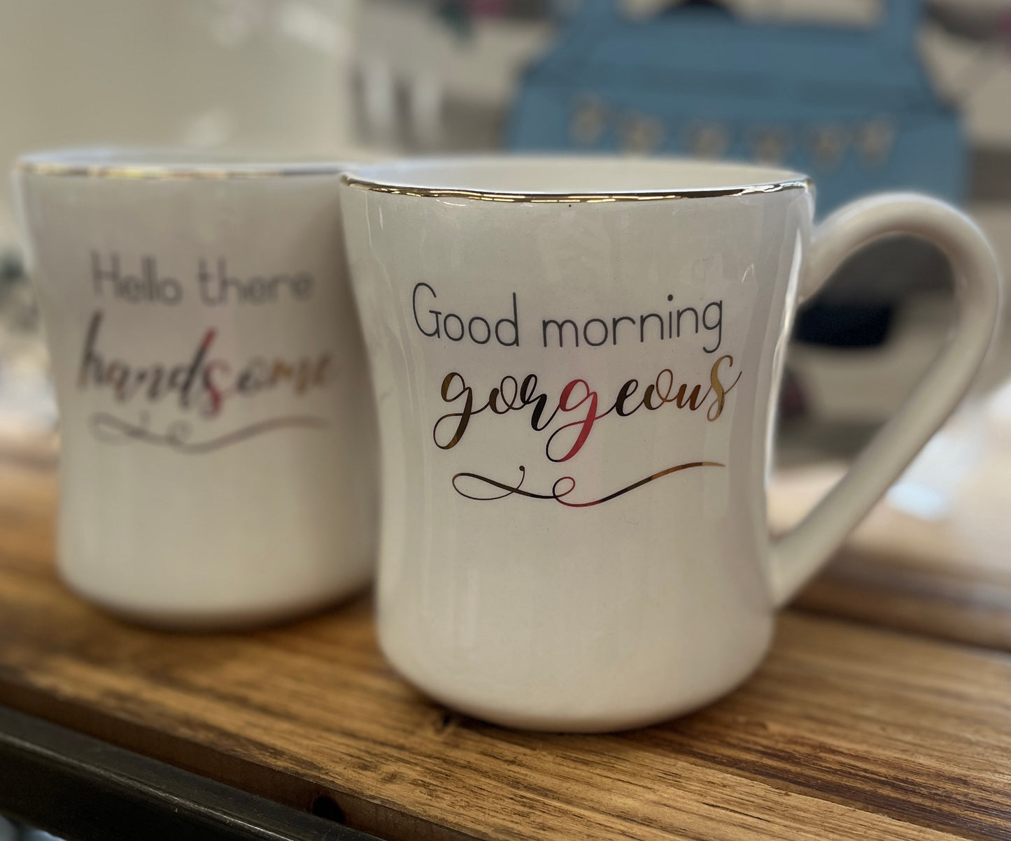 Wedding White Mug Gold Trim