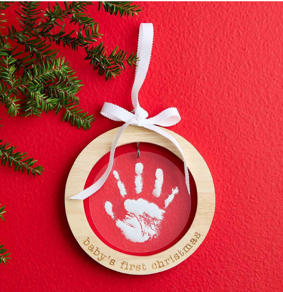 Mud Pie Acrylic Handprint Ornaments
