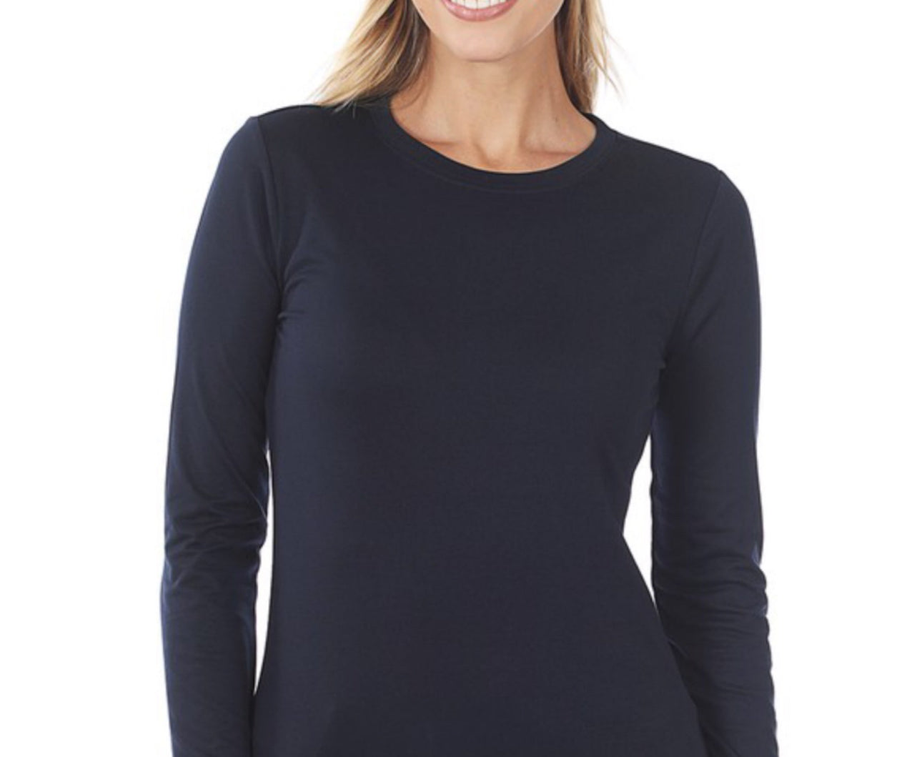 Navy Long Sleeve Zenana Shirt