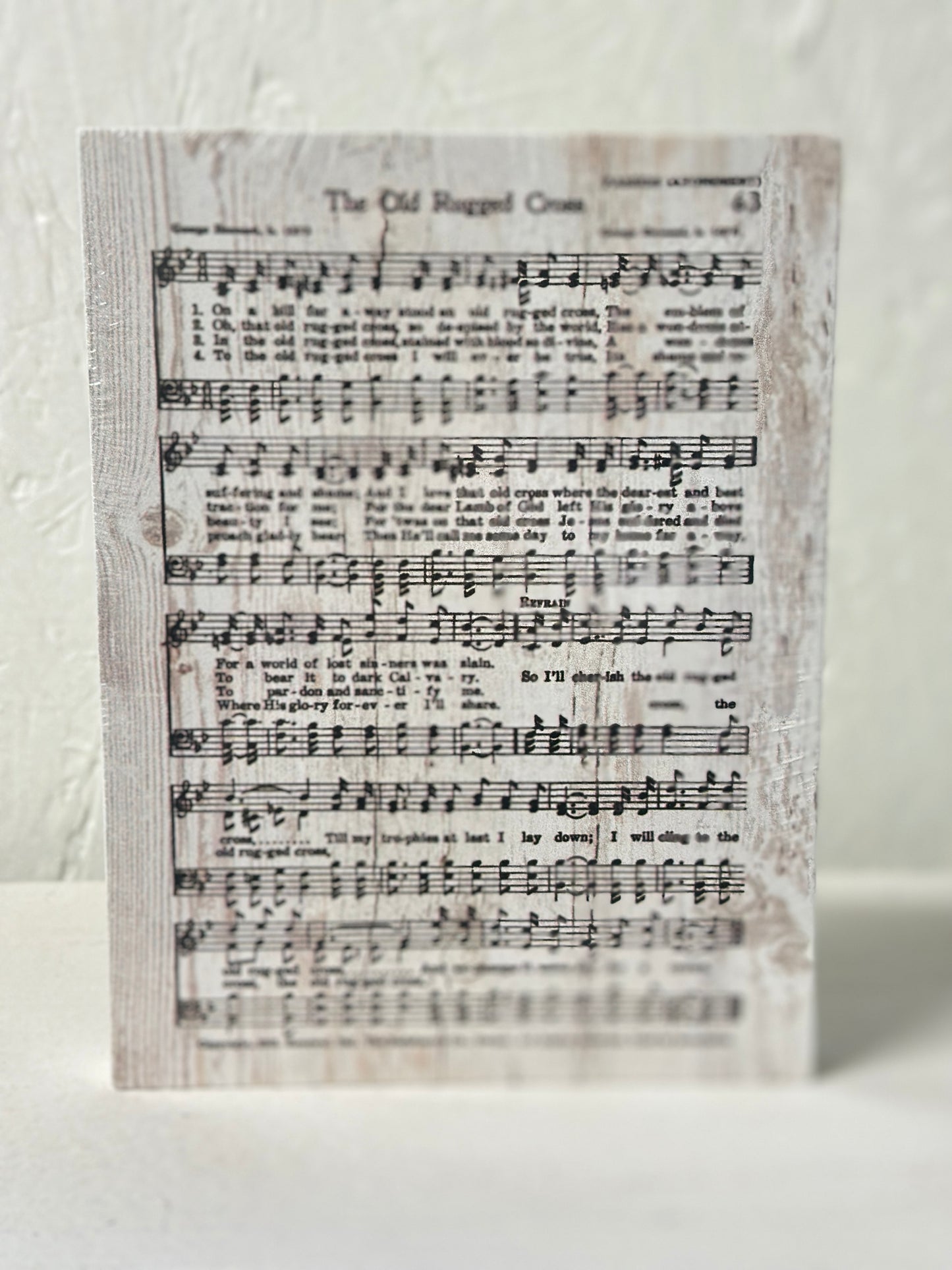 The Old Rugged Cross Song Wood Block
