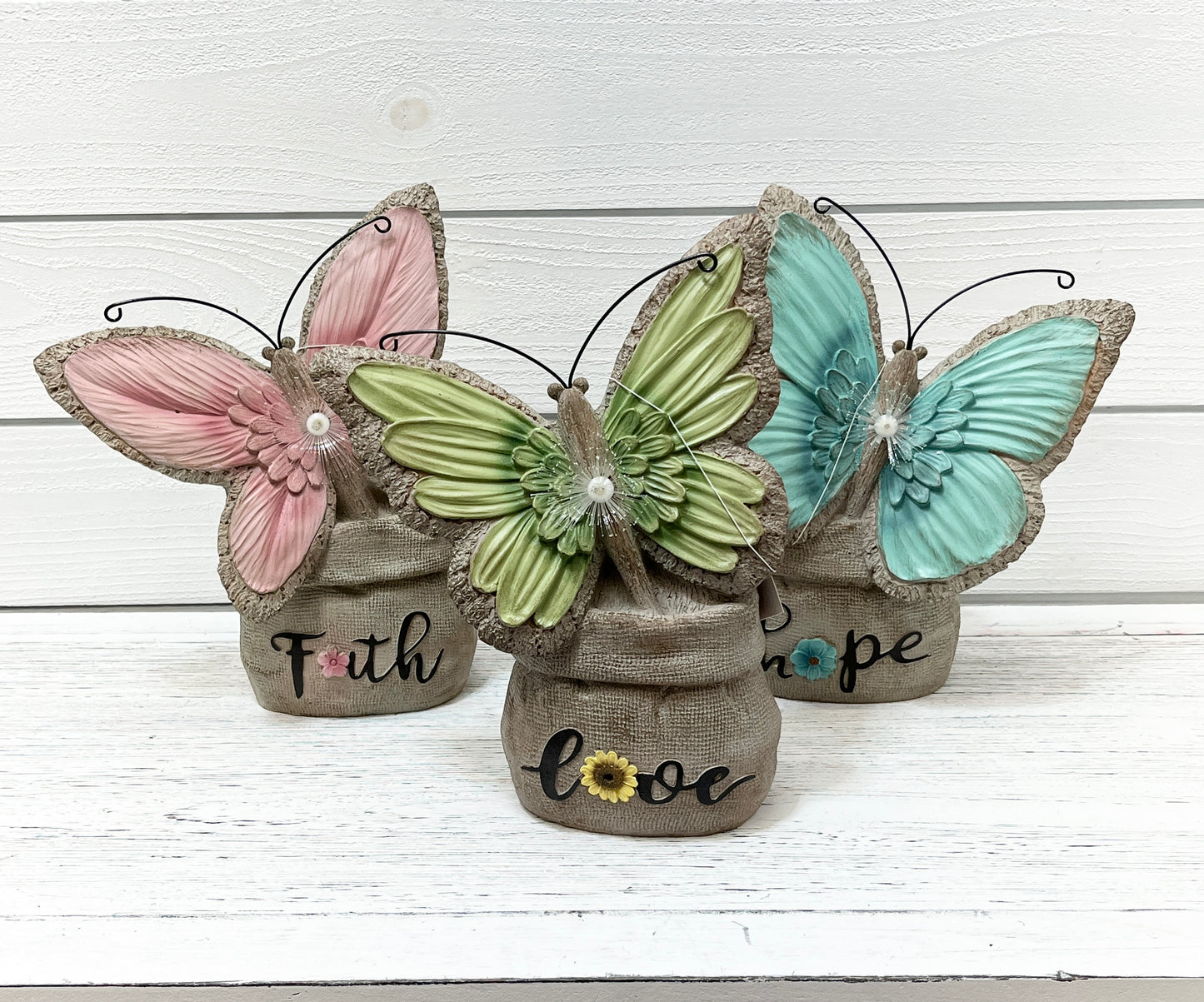 Poly Light Up Butterfly With Inspirational Word