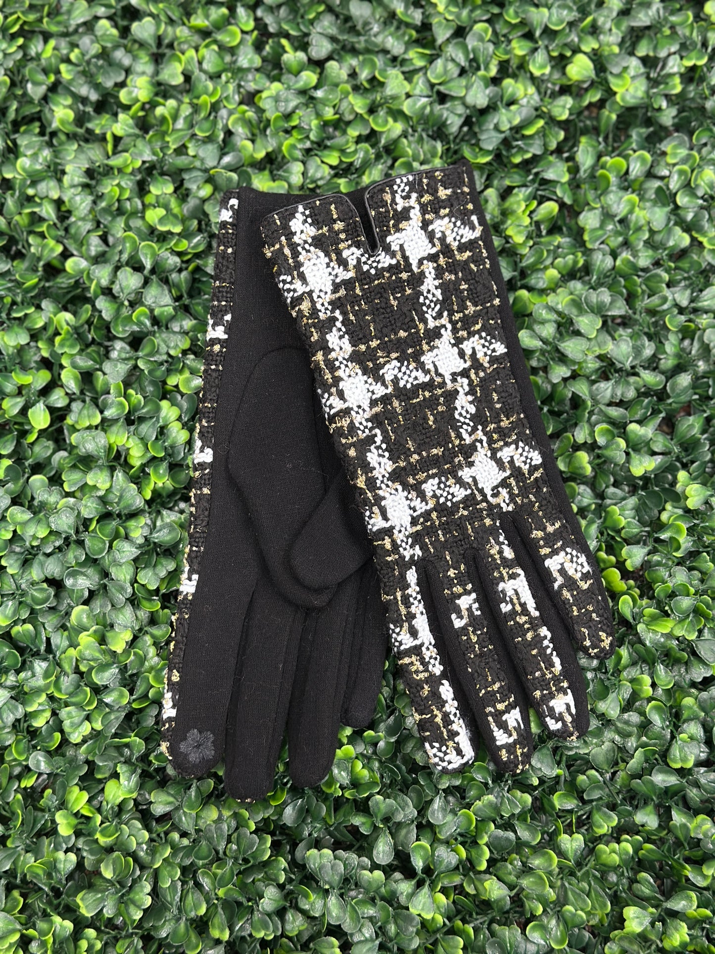 Assorted Metallic Tweed Gloves