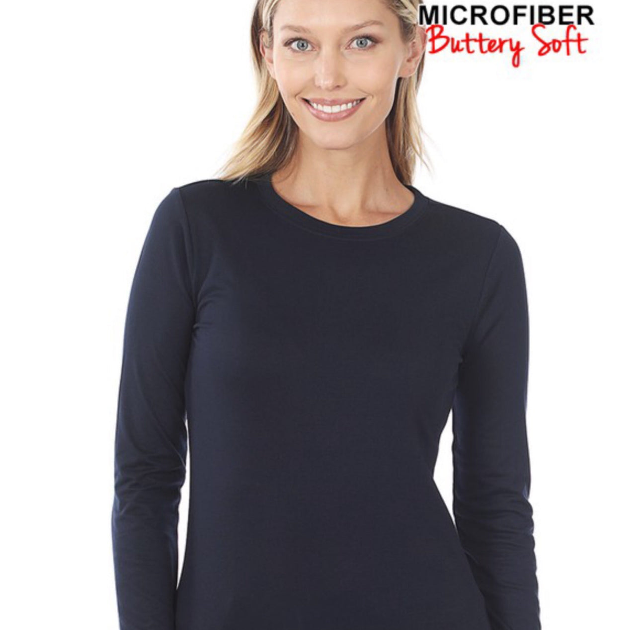 Midnight Navy Microfiber Long Sleeve