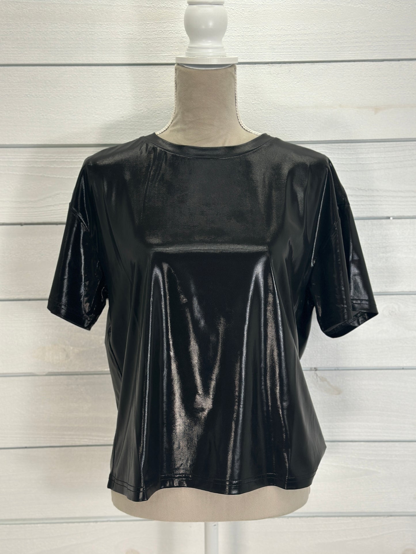 Metallic Lightly Sheered Tops
