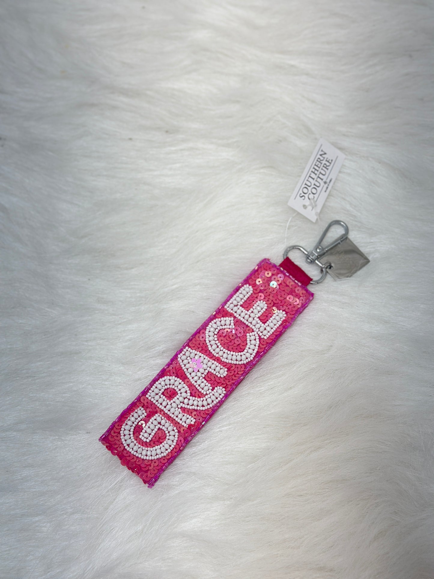 Southern Couture Beaded Keychain