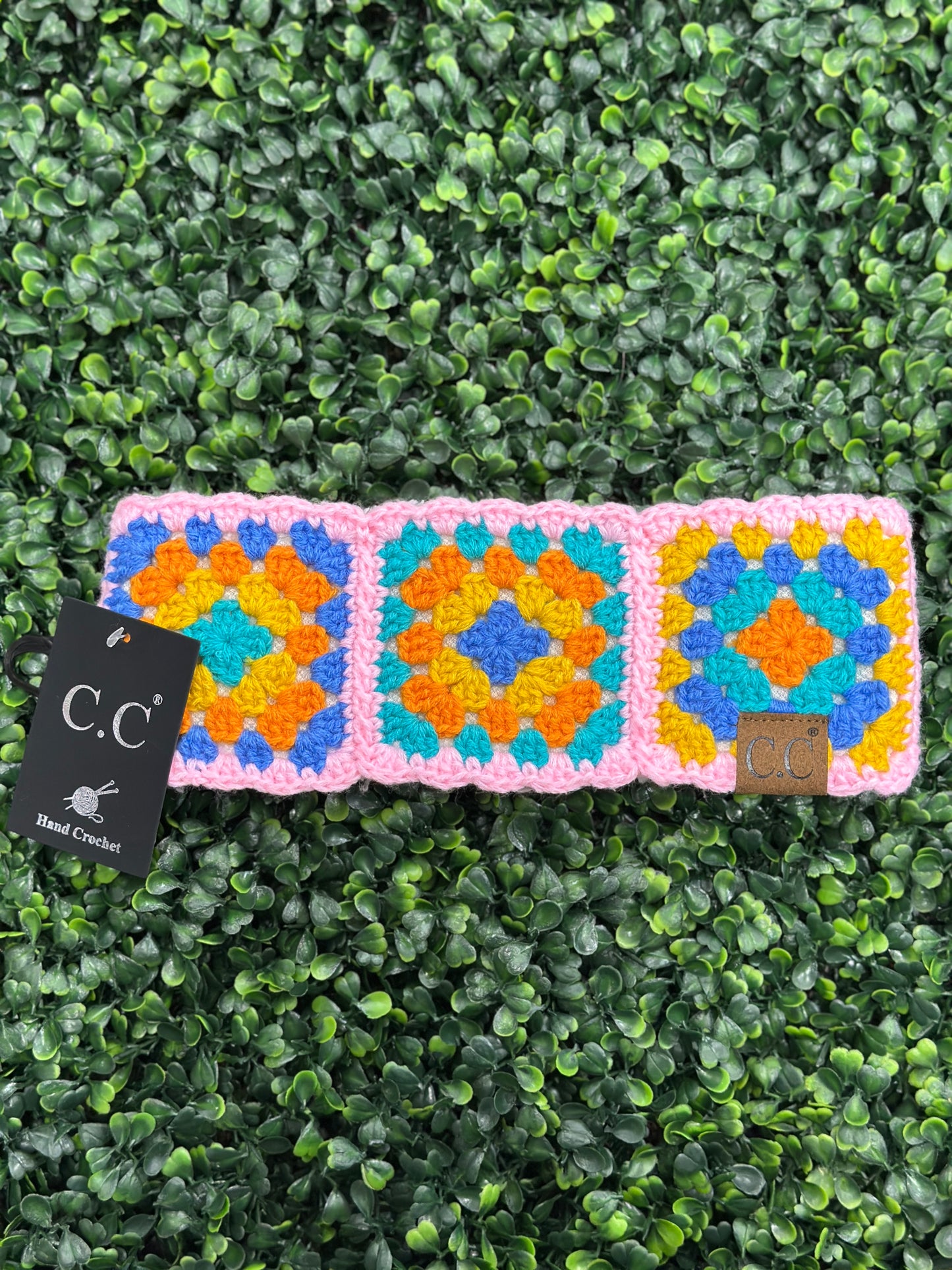 Fuzzy Lined Multi Crochet Head Wrap HW7393