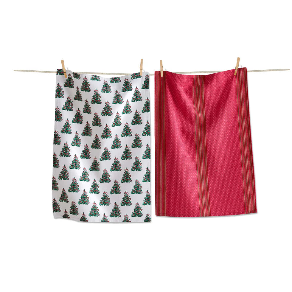 Very Merry Tree Dishtowel Set Of 2