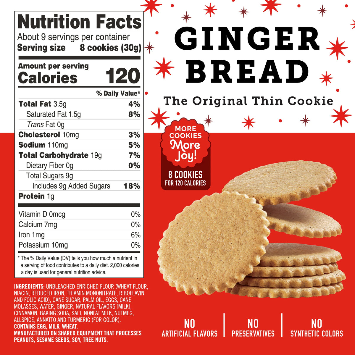 Deweys Bakery Thin Ginger Bread Cookies