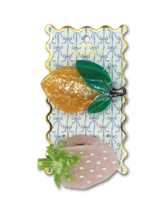 Simply Southern Lemon and Strawberry Claw Clips