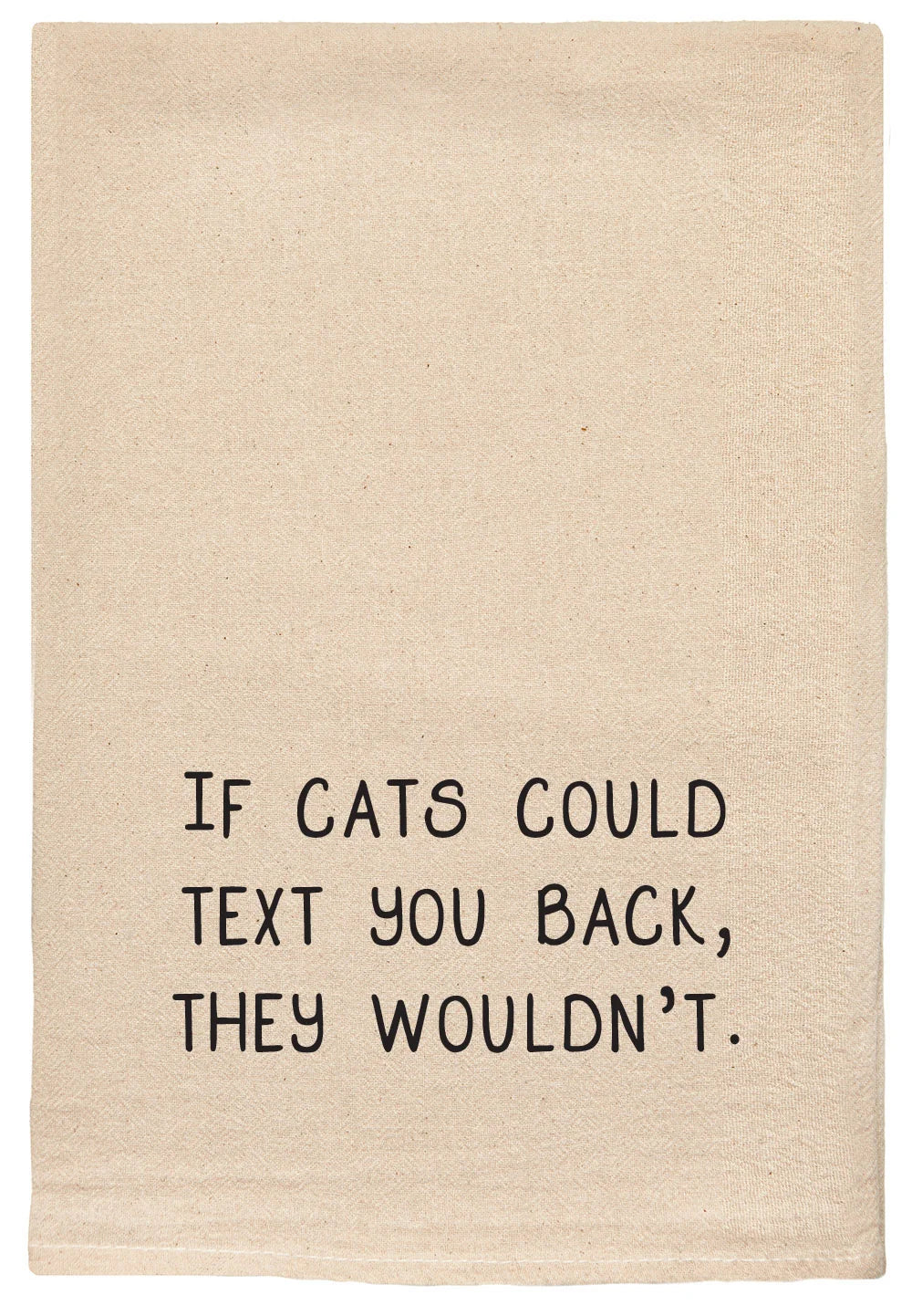 If Cats Could Text... Natural Tea Towel