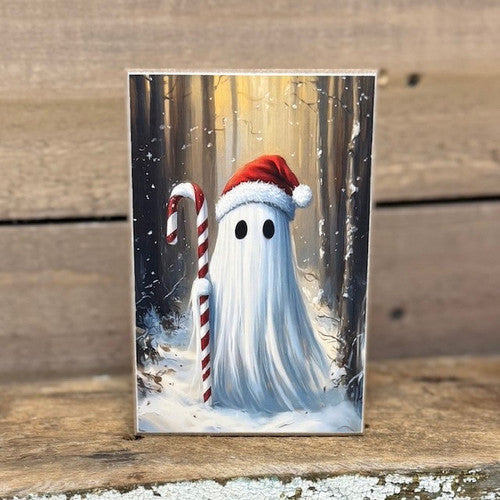 Candy Cane Ghost Block