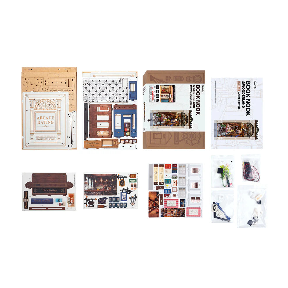 Paris Arcade Date w/ Dust Cover DIY Miniature Book Nook Kit