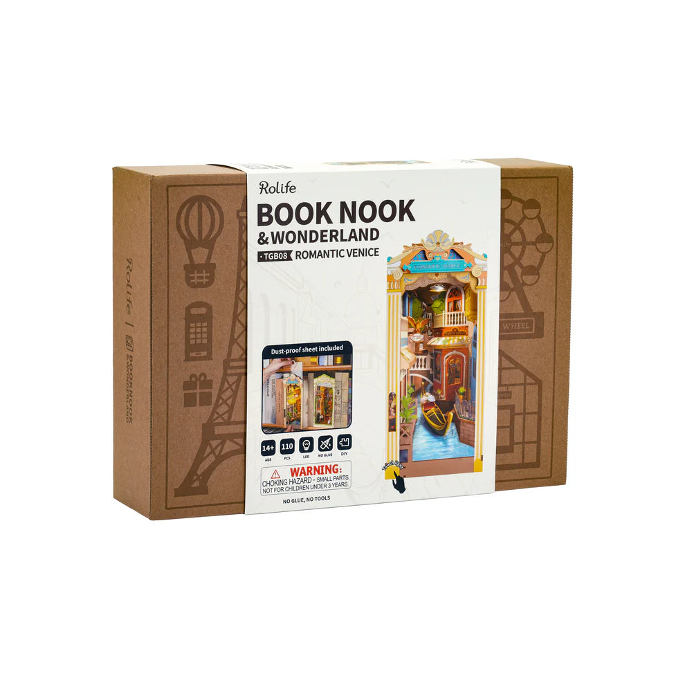 Romantic Venice w/ Dust Cover DIY Miniature Book Nook Kit