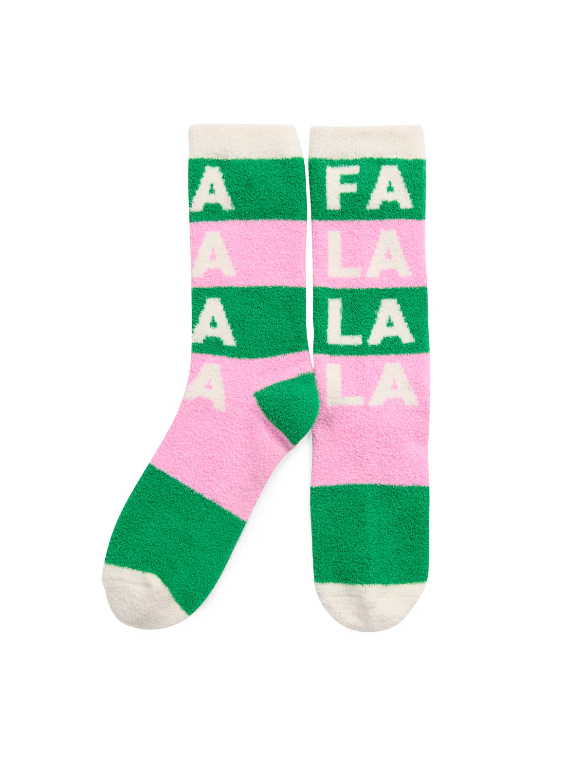 Fa La La Socks Green & Pink Stripe