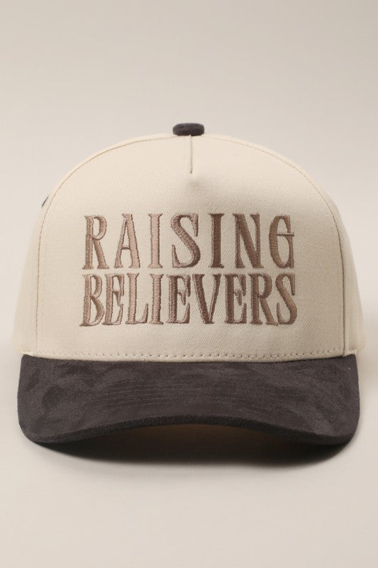 Raising Believers Suede Two-Tone Trucker Hat