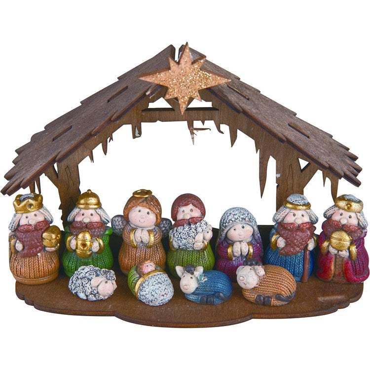 Mini Christmas Nativity Set of 12