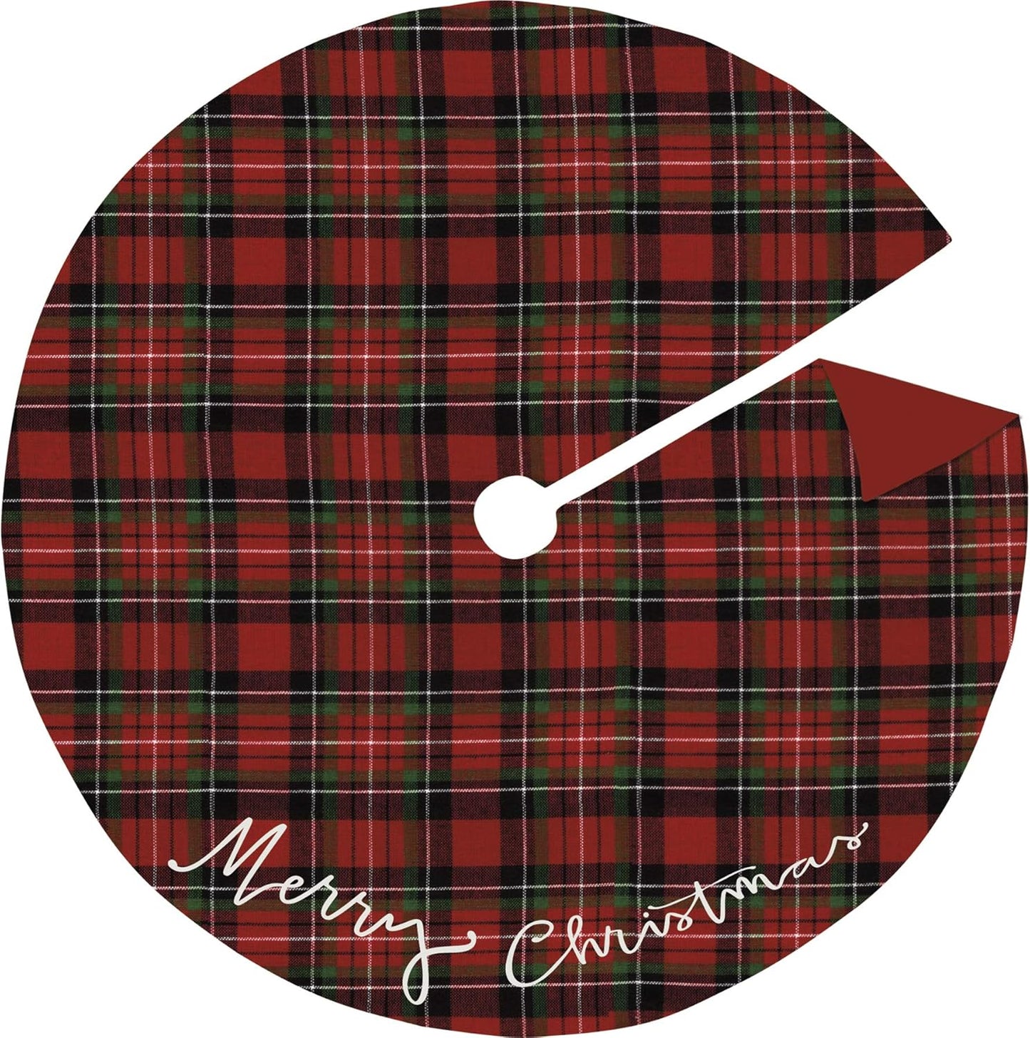 Small Red Green Plaid Tree Skirt