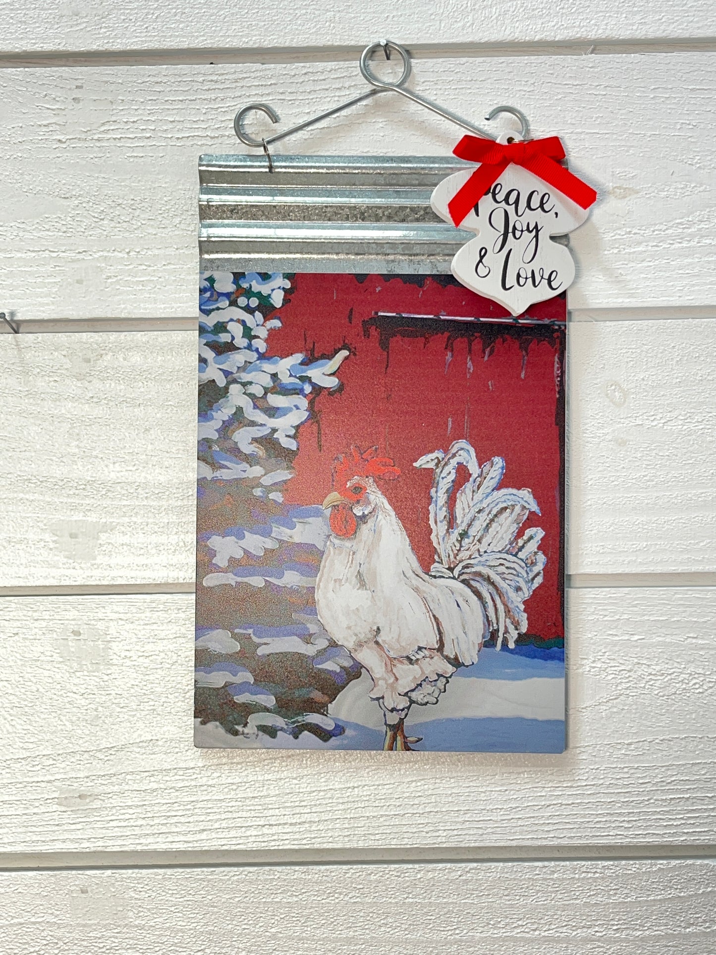 Tin Christmas Farm Animal Hanging Decor
