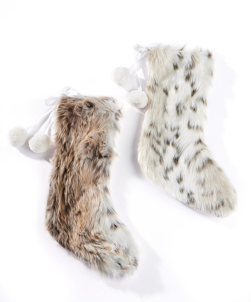 Faux Fur Christmas Stocking