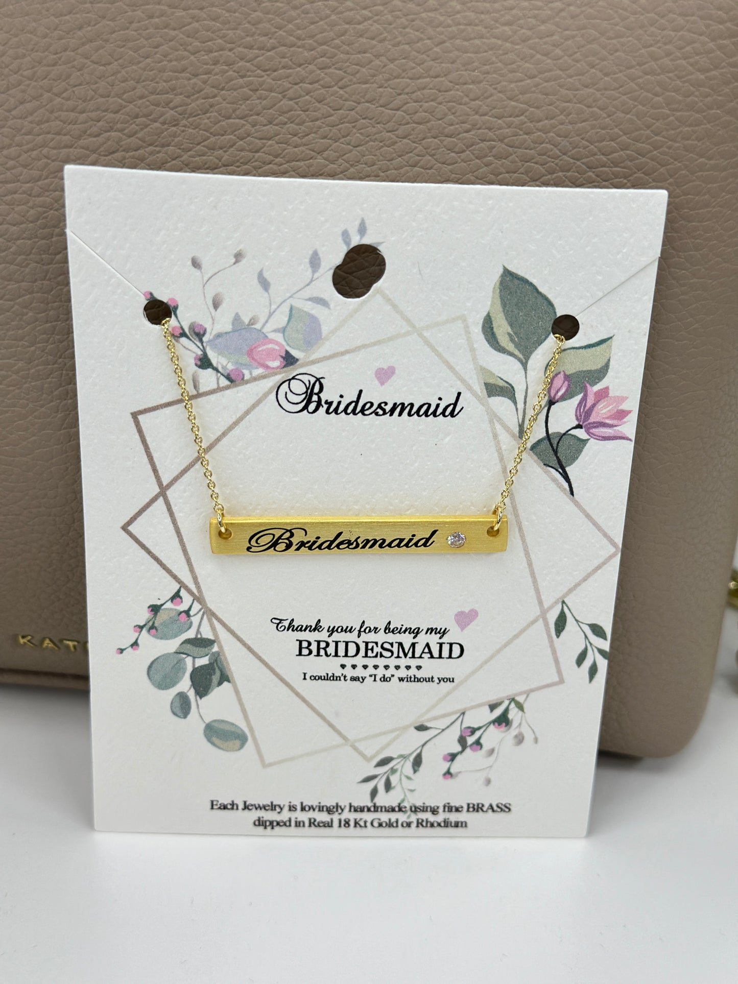 Bridesmaid 18KT Gold Necklace