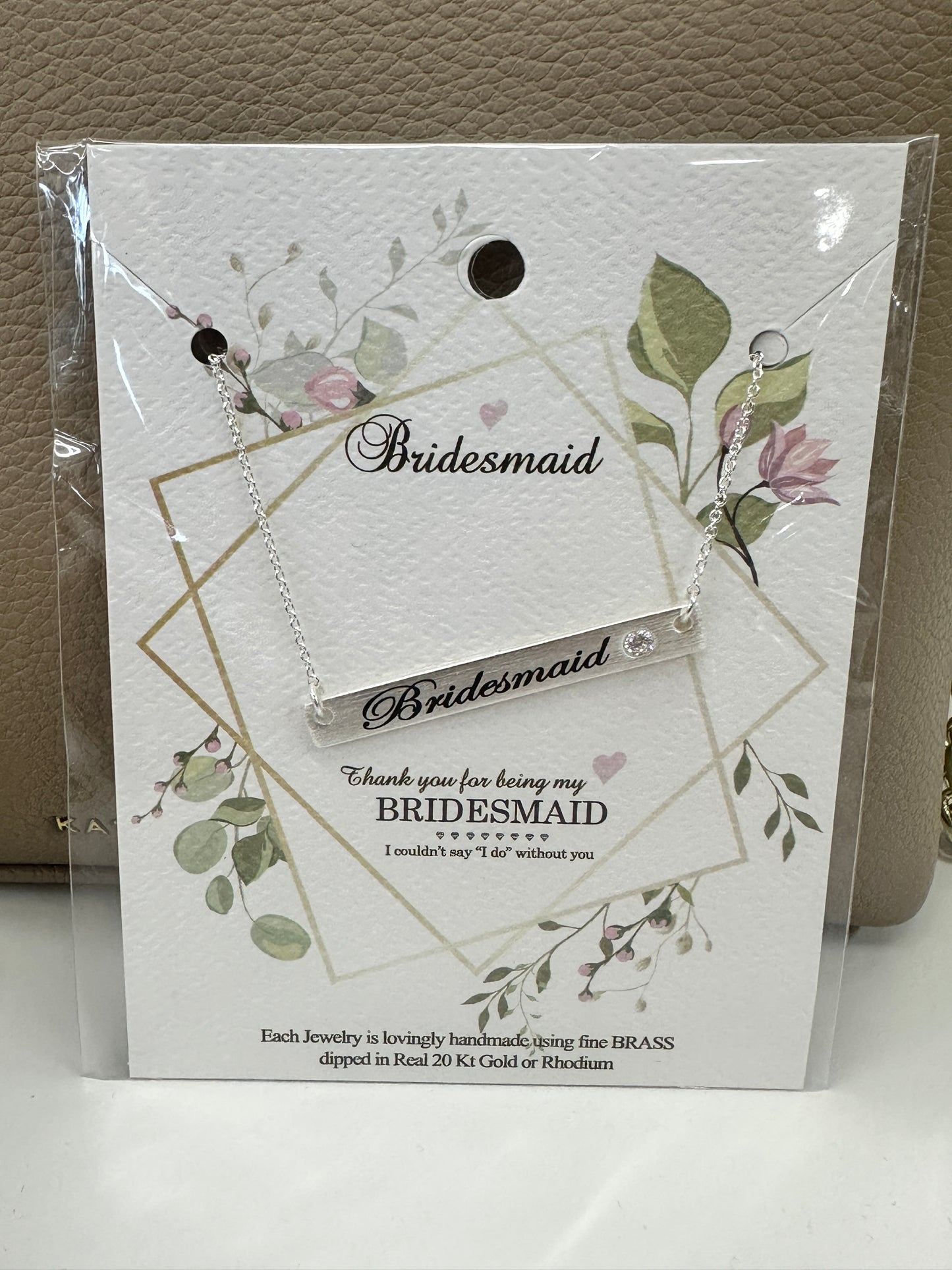 Bridesmaid Silver Necklace