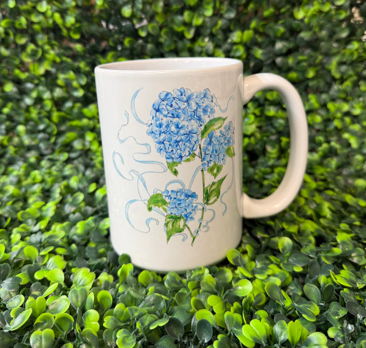 Hydrangea Ribbon Mug